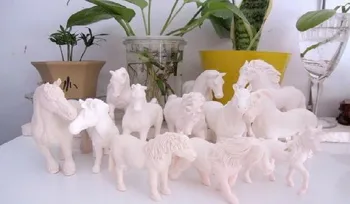 Pvc obrázok Skutočnú simuláciu modelu hračka biele kone pre DIY 1000 G