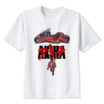 Akira T shirt mužov tričko fashion t-shirt O Krk biele Tričká Pre človeka Top Tees MR1006