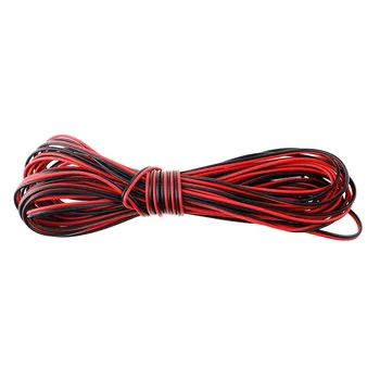 22AWG Rozšírenie Drôt Predĺžiť Kábel Kábel Konektor, 2M 5M 10 M 15M 20 M 2Pin 2 Kanály, 5730 5050 3528 LED Strip Red Black UW