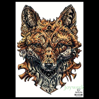 Nepremokavé Dočasné Tetovanie Nálepky brnenie vlk veľké celý späť tatto nálepky flash tetovanie falošné tetovanie pre mužov, ženy