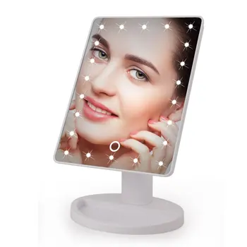 22 Led Osvetlené Make-up Zrkadlo S USB nabíjanie Dotykovej Obrazovke, Signálne 180 Rotujúce Zrkadlo Nastaviteľné Stolné Lampy, Zrkadlá