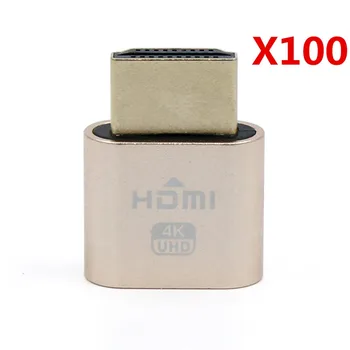 100 Ks VGA Virtuálne Zobrazenie Adaptér HDMI 1.4 DDC EDID Figuríny Zapojte Bezhlavého Ghost Displej Emulátor Video Zámok karty doska