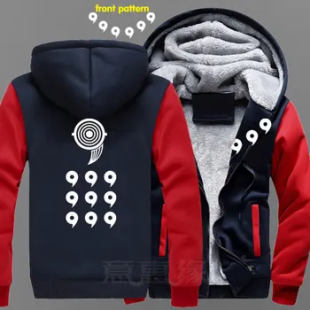 Nové Zimné Bundy a Coats NARUTO hoodie Anime Uzumaki Naruto Gaara Kapucňou Hrubé Zips Mužov Ootutuki Hagoromo Mikiny