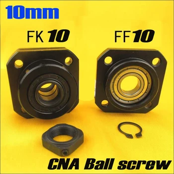 SFU1204 Ballscrew Podporu 1pcs FK10 a 1pcs FF10 pre 12mm 1204 ballscrew konci podporu cnc