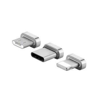 Magnectic Zástrčky Pripojiť Nahradenie Micro USB Magnetický Konektor Adaptéra 2.4 Poplatok Rýchle Nabíjanie Konektory pre iPhone, Samsung USB C