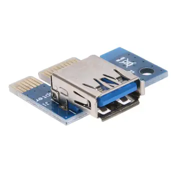 PCI E PCI-E 1X 2X 4X 8X 16X Extender Navyšoval Karty 6Pin Grafická Karta Stúpačky Adaptér s LED Indikátor pre BTC Ťažba