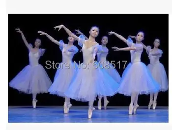 Nové dospelých balet tanečné šaty, biely závoj tutu šaty balet labutie jazero tanečné predstavenie obleky Profesionálny šaty