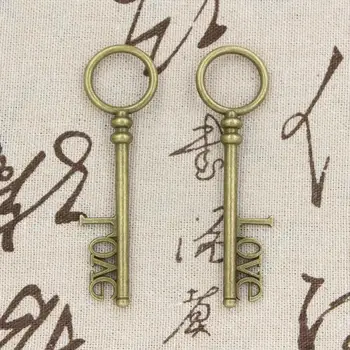 2 ks Prívesky najviac kľúčových láska 82*12mm Antik,zliatiny Zinku prívesok nosenie,Ročník Tibetskej Bronz,DIY náramok náhrdelník