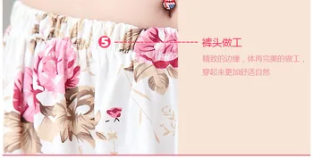 ženy, long-sleeve bavlna spánku pajama sady ženský odev lady kvetinový Pyžamá nightgowns teenage pijamas sleepwear