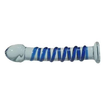 Veľké Pyrex Modrá Vírivá Rocket sklenené dildo veľké krištáľovo análny sex hračky