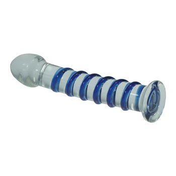Veľké Pyrex Modrá Vírivá Rocket sklenené dildo veľké krištáľovo análny sex hračky