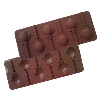 Silikónové Cake Pops Plesne Maker Pečenie Set 6 Lízatko Palice Pop Formy Varenie Cukrovinky, Čokoláda Ryby D685