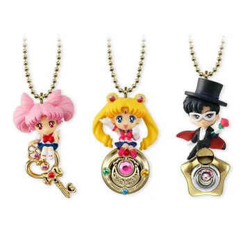 NEW horúce 5cm 3ks/set Sailor Moon Chiba Mamoru ChibiUsa Prívesok kolektory akcie obrázok hračky Vianoce s box