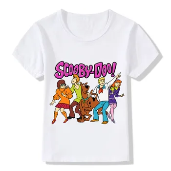 Deti Móda Cartoon Scooby Doo Mystery Stroj Dizajn Funny T-Shirt Deti Ležérne Oblečenie Chlapci Dievčatá Letné Topy Tees,HKP5085