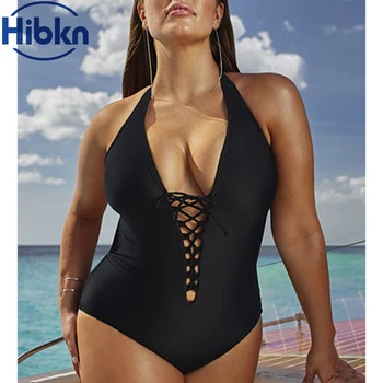 Plus veľkosť obväz jednodielne plavky vystrihnúť monokiny strappy jednodielne plavky high cut plus veľkosť plávať oblek plus veľkosť kombinézu