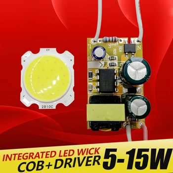 5W 7W 10W 12W 15W COB LED +ovládač napájanie vstavaný konštantný prúd Osvetlenie 85-265V Výstupné 300mA Transformer