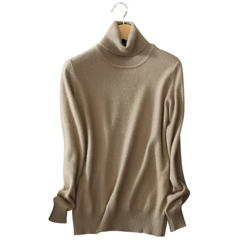 High - kolo golier cashmere sveter sveter ženy 's kórejský voľné veľké veľkosti jeseň a v zime farbou dlho puzdre spodnej