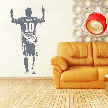 3d plagát na Stenu Odtlačkový Nálepky na Futbal, futbalista Argentína Leo samolepky na Stenu Pre Deti Chlapec, Izba Spálňa nástenná maľba na Stenu Umenie A207