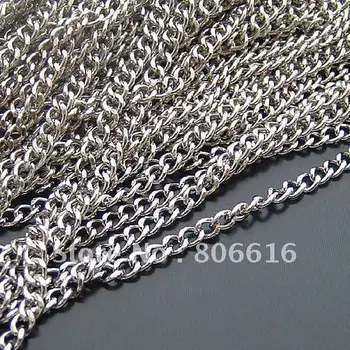 15M/množstvo 3 MM Nikel-Metal Rozšírené Reťaze Šperky Zistenia Náhrdelník Komponentov