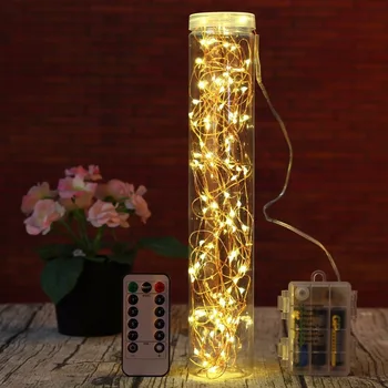 10M LED Rozprávkových Svetiel na batériový Časovač s Diaľkovým Stmievateľné,Nepremokavé, Hviezdna String svadobné dekorácie vianočné Girlandy