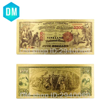 Zberateľskú Americký Gold Bankoviek 1875 Rok Jeden Dolár Zlatom Svete Papierových Peňazí Kvalitné Umelecké Remeslá Zlatý Účet Poznámka: 10pcs