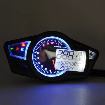 11000 ot. / min 12V LCD Digitálny Tachometer Rýchlomer počítadlo kilometrov Motocykel Km/h Podsvietenie pre všetky motocykle