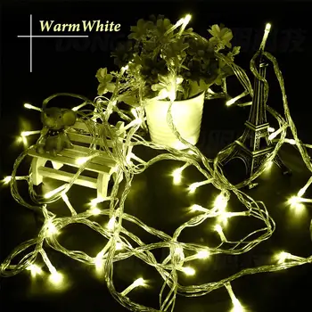 HOT predaj 20 M 200 led AC110V biele vianočné osvetlenie na párty led vianočný stromček svetlo Dovolenku Dekorácie vonkajšie string svetlá