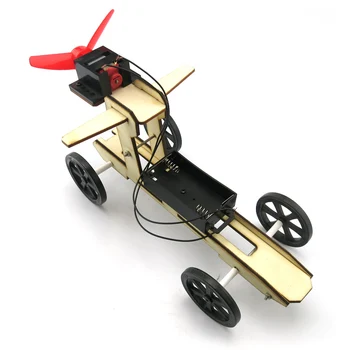 F17922 DIY Montované Drevené Vietor Auto Puzzle, Hračky Vedy Model Hračky Pre Dieťa Vzdelávania 4WD Inteligentný Robot Auto Nádrž Šasi RC Hračky