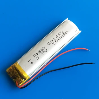 10 ks 3,7 V 500mAh nabíjateľná lipo batérie 601452 li polymer lithium MP3 bluetooth reproduktor GPS, PSP headset e-book fotoaparát