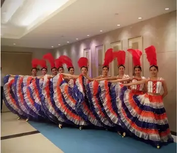 Pierko tanečných kostýmov, Otvorenie tanec výkon španielsky flamenco šaty