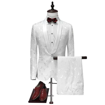 Bunda+nohavice 2017 kvalitnú módu jediného tlačidla svadobné obleky mužov,ležérne pánske Šaty, kostýmy,Obleky blejzre sizeM-4XL