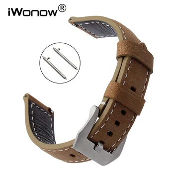 Rýchle Uvoľnenie Taliansko pravej Kože Watchband 22 mm pre LG G Sledovať Urbánnej Asus ZenWatch 1 2 Muži Ticwatch 1 46 mm potítka Popruh