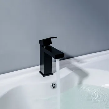 Čierna á undercounter kúpeľňa batérie, kvalita mosadz teplej a studenej mixér námestie dizajn povodí vodovodu