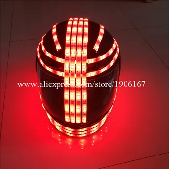 Nový dizajn RGB led farebné diaľkové ovládanie led prilby rechargrable batérie led prilby