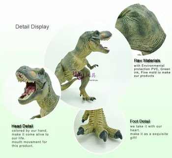 Horúce hračky obrázok Tyrannosaurus Rex vysokej Simulačný model Jurský dinosaura hračky akcie obrázok Dar, hračky pre deti,