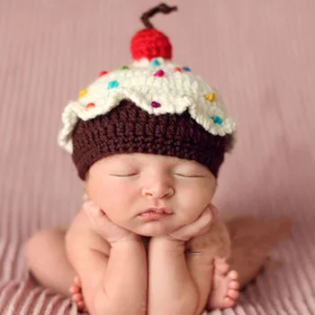 Háčkovanie Zrastov Baby, Klobúk Cake Design Krásne Novorodenca Čiapky Spp Ručné Fotografie Rekvizity Maloobchod H101