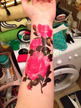 Nepremokavé Dočasné Tetovanie Nálepky Satelit kvety žien body art tatto nálepky flash tetovanie falošné tetovanie pre dievča