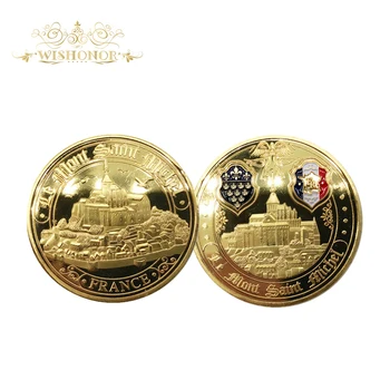 Wishonor Krásna Francúzska Minca 24k Zlatom Pamätné Mince obchod so Mince Pre Zber Doprava Zadarmo