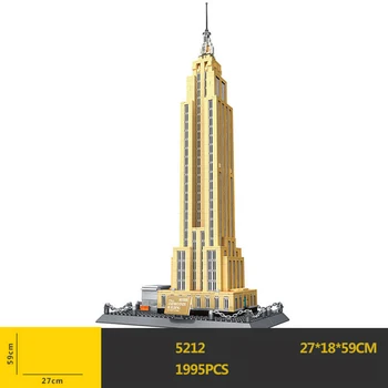 Horúce svetoznámej Architektúry America New York Empire State Building NÁS bloky model tehly vzdelávacie hračky zbierky na darček