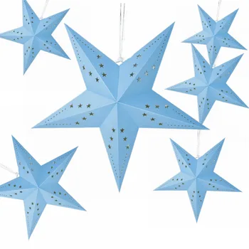 1pc 60 cm 3D Visí Papier Star Svietidlá 5 Špicaté Hviezdy Dekorácie Star Tienidlo pre Svadby, Narodeniny Podujatia, Party Dodávky