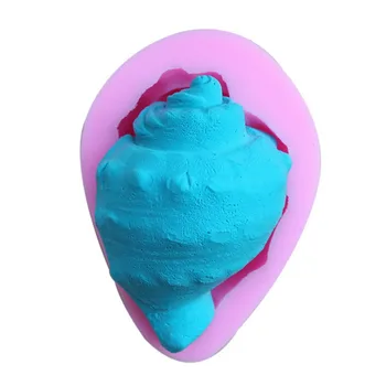 3D slimák ručne vyrábané mydlo silikónové formy formy veľká conch formy na mydlo Kandizovaný Cukor Plavidlá Jello Želé tortu zdobenie nástroje T0683