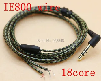 IE800 drôt zakrivené plug 18core diy slúchadlá drôt 5NlC-OFC