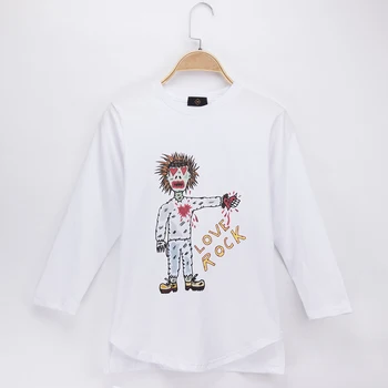 2018 Nové Produkty 2018 Dieťa T-shirts Zombie Rock Bavlna Plná Dlhé Štýl T-shirt Pre Deti, Detské Oblečenie Pre Chlapcov TShirts