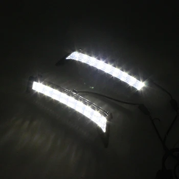 2 ks/Pár SUNKIA Denné svetlo Hmlové Svietidlo Auto LED Denných prevádzkových Svetlo Čierny Kryt DRL pre Subaru Forester 2013 2016