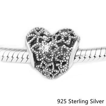 CKK Autentické 925 Sterling Silver Šperky Kvitnúce Srdce Pre Ženy Móda Charms Korálky Hodí Fandola Náramky