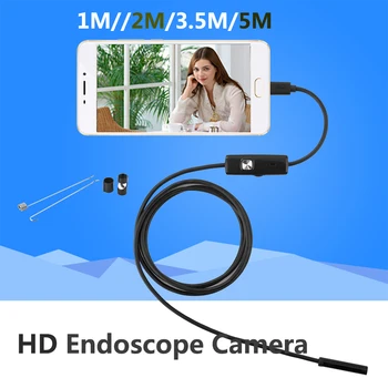Endoskop 5,5 mm Objektív Endoskopu USB Kamera Android, 1M 2M 3,5 M Vodotesný Auto Potrubia Kontrola Had Trubice MicroUSB Fotoaparát Endoskop