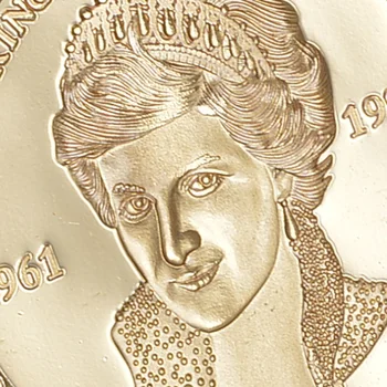 WR Spojené Kráľovstvo Princezná Diana 24k Zlata Mince Zberateľské Posledná Ruža Anglicka Výzvou Mincí v Hodnote Zber