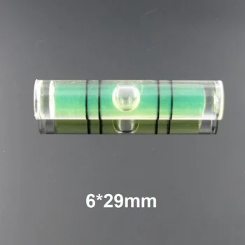 HACCURY Plastové Úrovni bublina Mini ducha Meranie hladiny nástroja, Priemer 6 mm 6,5 mm 7 mm