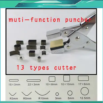 Nový Dizajn Mini a Muti-funkcie (Jednej Jamky Puncher+13 ks Fréza) Otvor Puncher Laminácia Nástroj Úder Stlačte Puncher