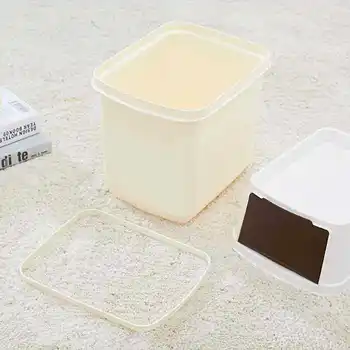Japonský 15 kg Zapečatené Biele Plastové Zmontované Mouthproof Meranie Ryžové Políčka Ploche Uskladnenie Múky Sudoch Ryža Zrná Držiteľ